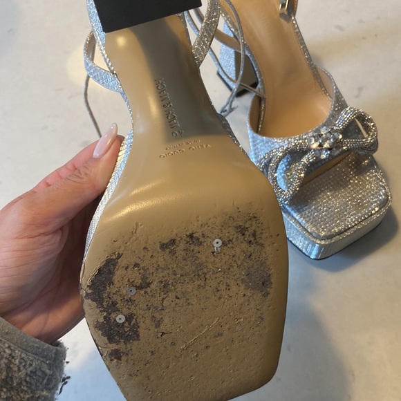 SOLD MACH & MACH platform silver heels - Picture 5 of 11